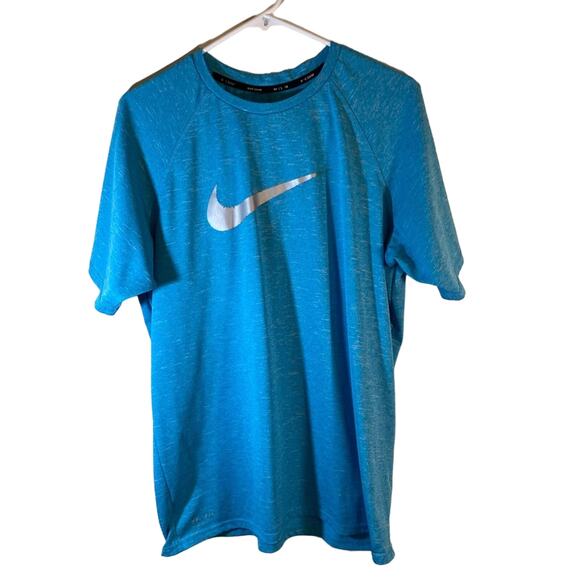 Nike Swim Aqua Blue Dri Fit Size Large - Picture 1 of 8